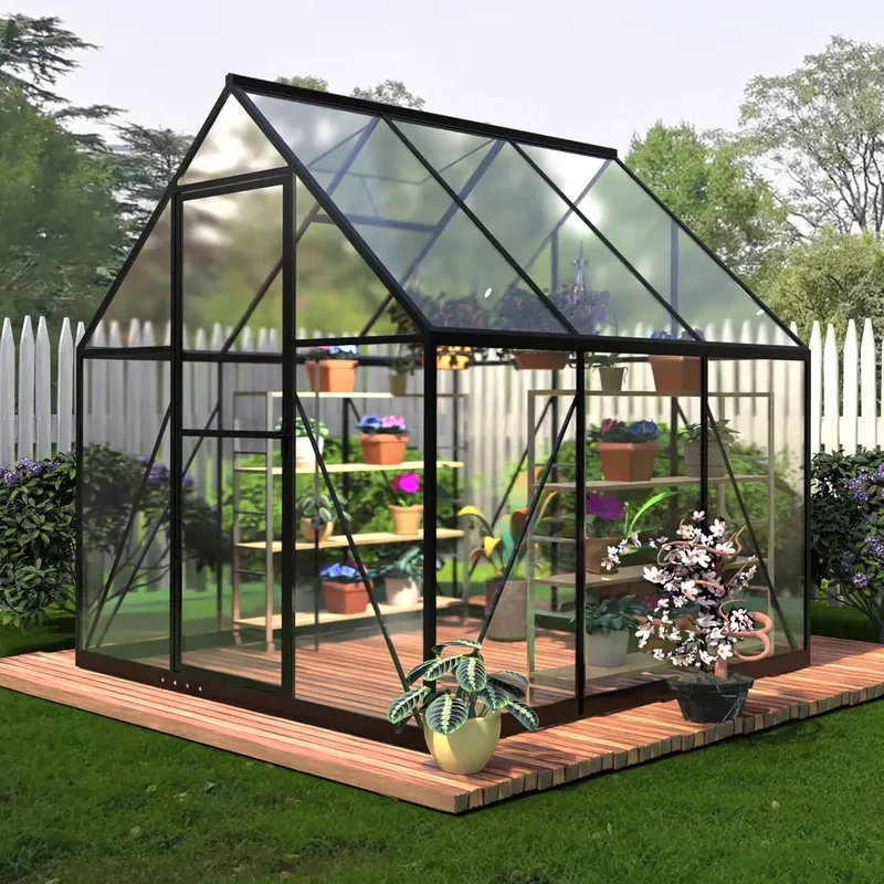 HOOYEAH 6 x 6 FT Polycarbonate Greenhouse for Outdoors