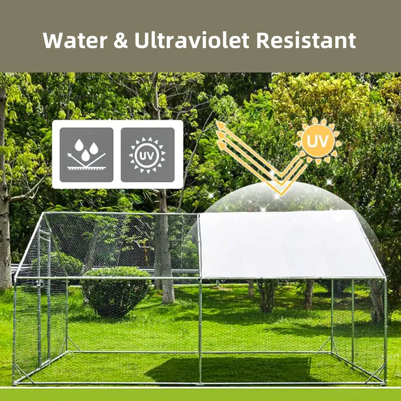 HOOYEAH Chicken Coop with Waterproof and Anti-Ultraviolet Cover for Outsidee